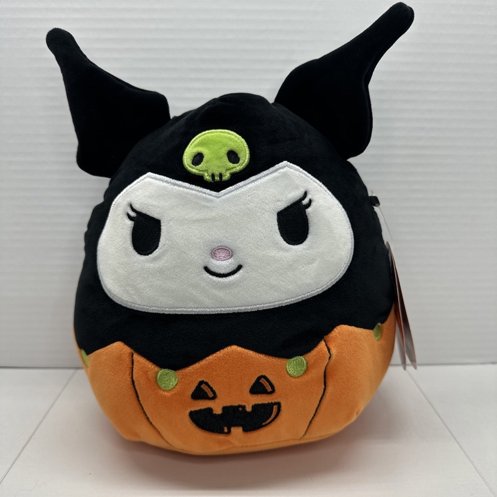 Squishmallows Halloween Hello Kitty Kuromi Pumpkin 8 Inch Soft Sanrio Plush